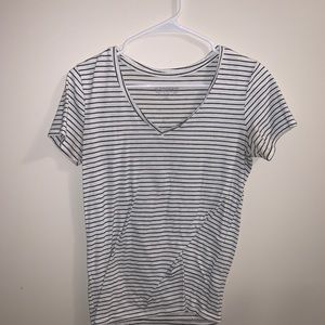 White and Black striped tshirt